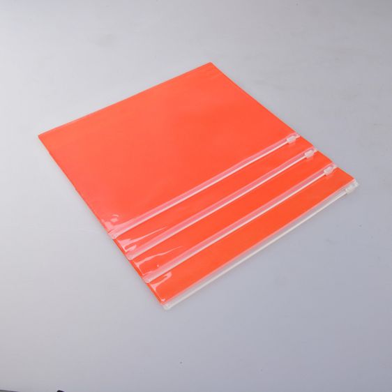 ซองเก็บเอกสาร ซองซิปพลาสติกใส PVC มีซิบรูดเปิดปิด พลาสติกชนิดกันน้ำ (Set 4 ชิ้น)