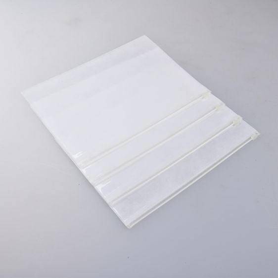 ซองซิปพลาสติกใส PVC มีซิบรูดเปิดปิด พลาสติกชนิดกันน้ำ (Set 4 ชิ้น)