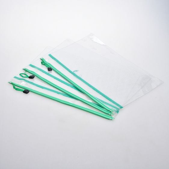 ซองซิปพลาสติกใส PVC มีซิบรูดเปิดปิด พลาสติกชนิดกันน้ำ (Set 3 ชิ้น) รูปที่ 1