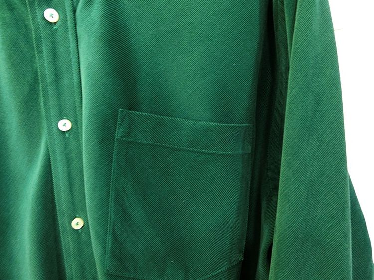 TOMMY HILFIGER แท้ อก50 เสื้อเชิ๊ตแขนยาวลูกฟูกบางสีเขียวสปอต รูปที่ 3
