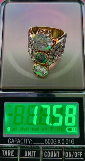 (Sale.11,000.-) แหวนตัวเรือนเงินแท้เพชรแท้ ชุบทอง รูปที่ 14