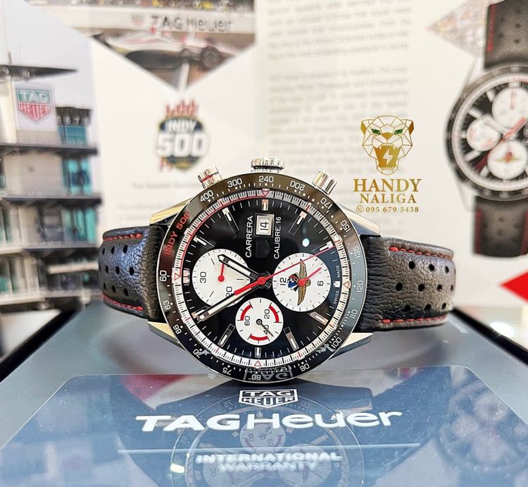 Tag Heuer Carrera INDY 500 Special Edition ขอบเซรามิก กล่องใบครบ ปี2019 ขนาด 41 มิล รูปที่ 1