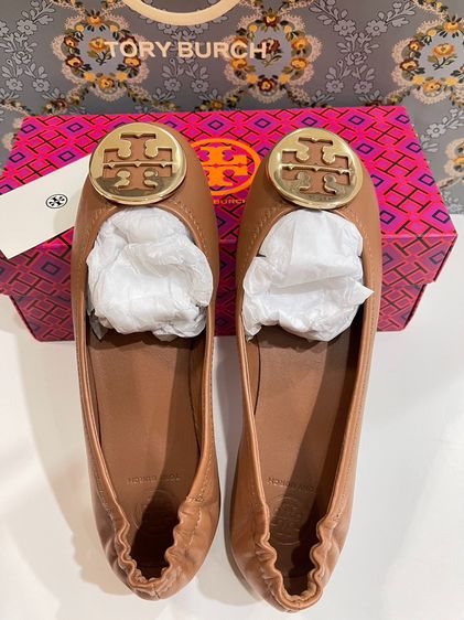 พร้อมส่ง 🔥Sale 4599🔥 ถูกที่สุดในรอบปี งาน Shop ราคาช็อปไทย 10900 เลยนะแม๊รองเท้า Tory Burch Minnie Travel Ballet  นุ่ม เบาสบาย Size US6.5 รูปที่ 4