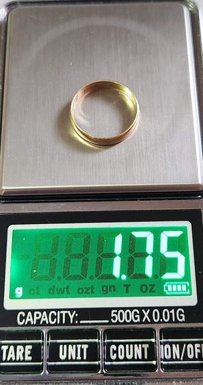 (Sale.2,100) แหวนปลอกมีดทอง 9k ตอก รูปที่ 9