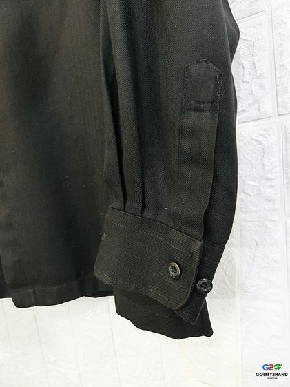 NINA RICCI PARIS แท้ อก43 เสื้อเชิ๊ตแขนยาวสีดำคลาสสิกสปอต รูปที่ 5