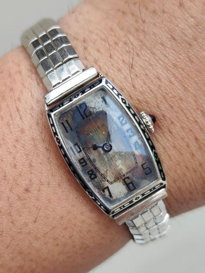 นาฬิกาผู้​หญิง​ GRUEN​ 14k Solid White Gold หน้าเฟดเก่าเดิมๆ รูปที่ 13