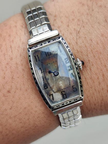 นาฬิกาผู้​หญิง​ GRUEN​ 14k Solid White Gold หน้าเฟดเก่าเดิมๆ รูปที่ 10