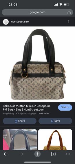 ส่งต่อ Louis Vuitton Mini Lin Josephine Pm Bag-Blue  รูปที่ 6