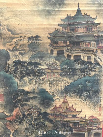 ภาพวาด พระราชวังจีนเก่าสะสม A2 รูปที่ 3