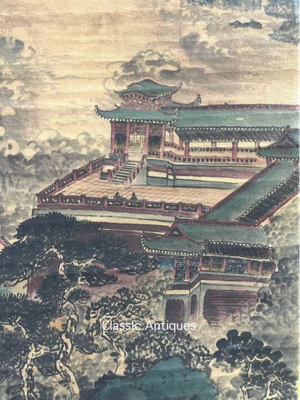 ภาพวาด พระราชวังจีนเก่าสะสม A4 รูปที่ 9
