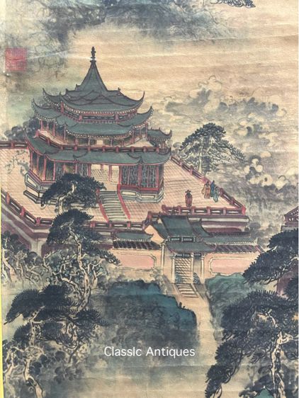 ภาพวาด พระราชวังจีนเก่าสะสม A4 รูปที่ 4