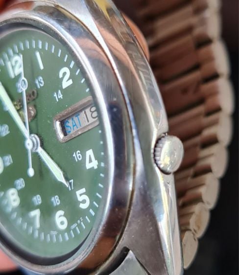 นาฬิกาวินเทจ SEIKO"5" หน้าปัดเขียวเข้ม สภาพเก็บสะสม สวยๆ รูปที่ 3
