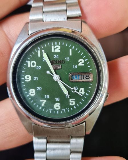 นาฬิกาวินเทจ SEIKO"5" หน้าปัดเขียวเข้ม สภาพเก็บสะสม สวยๆ รูปที่ 2