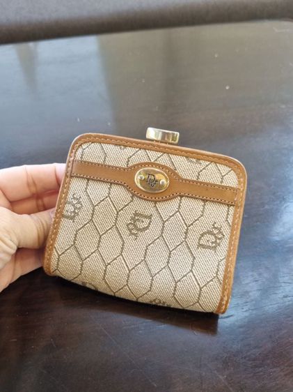 christian dior honeycomb coin wallet