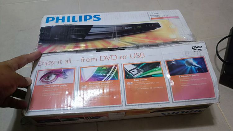 สินค้ามือ 2 Secondhand item เครื่องเล่นดีวีดีฟิลิปส์ PHILIPS DVD PLAYER DVP3850K สภาพใหม่มาก มีกล่อง รีโมท อุปกรณ์ครบกล่อง เล่นแผ่นดีเยี่ยม รูปที่ 3