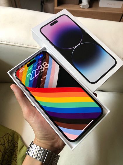 IPhone 14pro max 128gb สีม่วงมีประกันศูนย์เหลือถึง24กันยายน67มือ2สภาพสวยครบกล่องไม่เคยแกะซ่อม รับเทิน รับรูดบัตรเครดิตจ้า รูปที่ 5