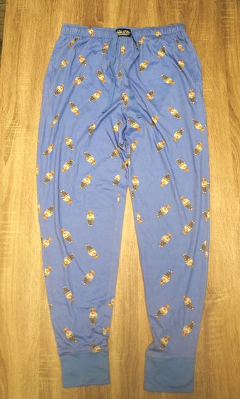 Polo Ralph Lauren Mens Polo Bear Light Blue Cotton Jersey Pajama Sleep รูปที่ 4