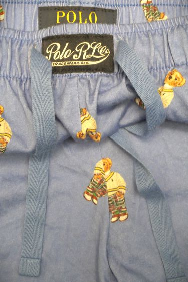 Polo Ralph Lauren Mens Polo Bear Light Blue Cotton Jersey Pajama Sleep รูปที่ 8
