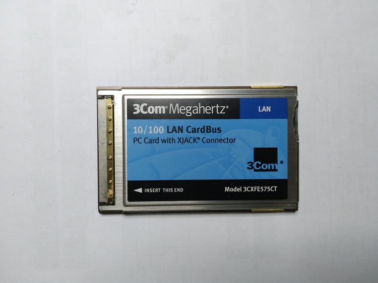อุปกรณ์เครือข่าย การ์ด LAN PCMCIA 3Com 3CXFE575CT