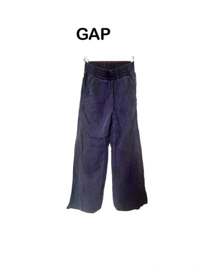 💙 Gap กางเกงสีกรมผ้าฟอกเอวยางยืดมีกระเป๋าข้าง รูปที่ 1