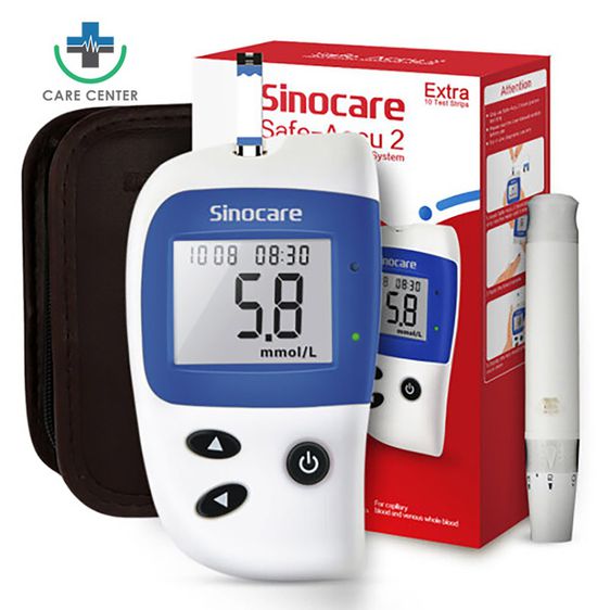🔥ของแท้ รับประกัน 3 ปี 🔥เครื่องวัดน้ำตาลในเลือด (หน่วยวัด mg dl) Sinocare Safe-Accu 2 เครื่องตรวจเบาหวาน วัดเบาหวาน รูปที่ 2