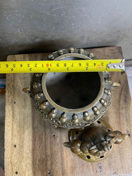 กระถาง กำยาน ลายน้ำเต้าทองเหลือง A13 รูปที่ 11