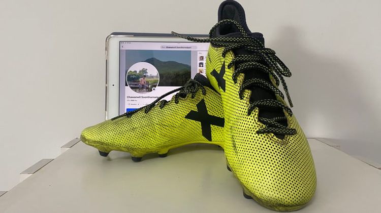 รองเท้าฟุตบอล ผู้ชาย เหลือง รองเท้าสตั๊ด ADIDAS X17.3 FG (Yellow) สภาพดี