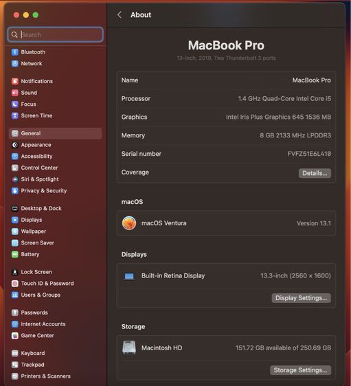 MacBook Pro 13” 2019 รูปที่ 5