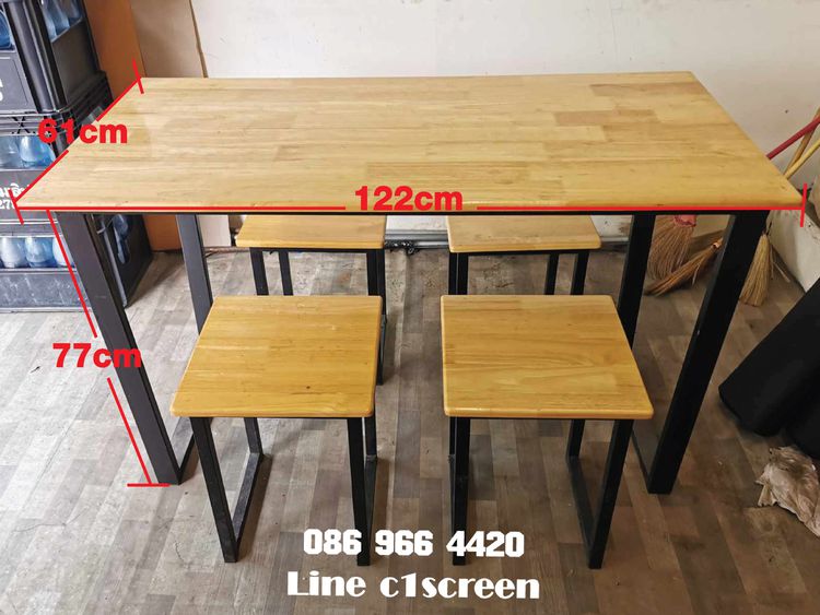 โต๊ะ พร้อมเก้าอี้ 4 ตัว สภาพเหมือนใหม่ รูปที่ 4