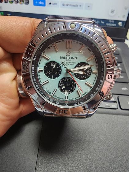 เงิน Breitling ไบร์ทลิ่ง B01 42 PB0134 นาฬิกามือสอง สัญชาติสวิส โคโนกราฟ Luxury brand ส่งฟรี