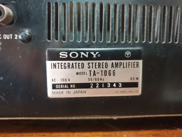 ชุดวินเทจ SONY Amplifier TA-1066 Speakers SS-1250 รูปที่ 9
