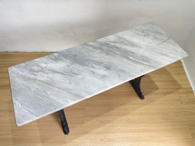 🔥Antique table โต๊ะหินอ่อนสภาพใหม่มากแข็งแรงน่าใช้ขาเป็นเหล็กแข็ง หน้าโต๊ะไม่มีรอยแตก สภาพดีลายสวยด้วยค่ะ  รูปที่ 6