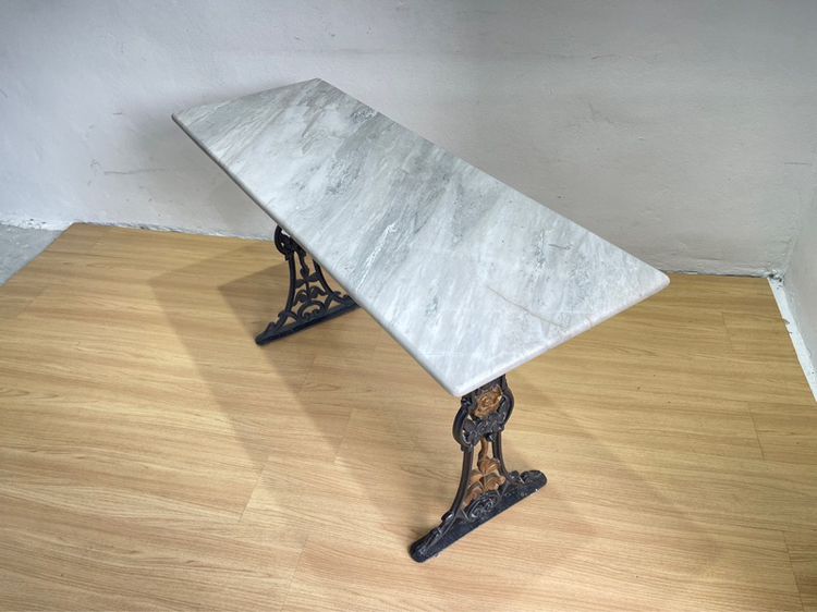 🔥Antique table โต๊ะหินอ่อนสภาพใหม่มากแข็งแรงน่าใช้ขาเป็นเหล็กแข็ง หน้าโต๊ะไม่มีรอยแตก สภาพดีลายสวยด้วยค่ะ  รูปที่ 7