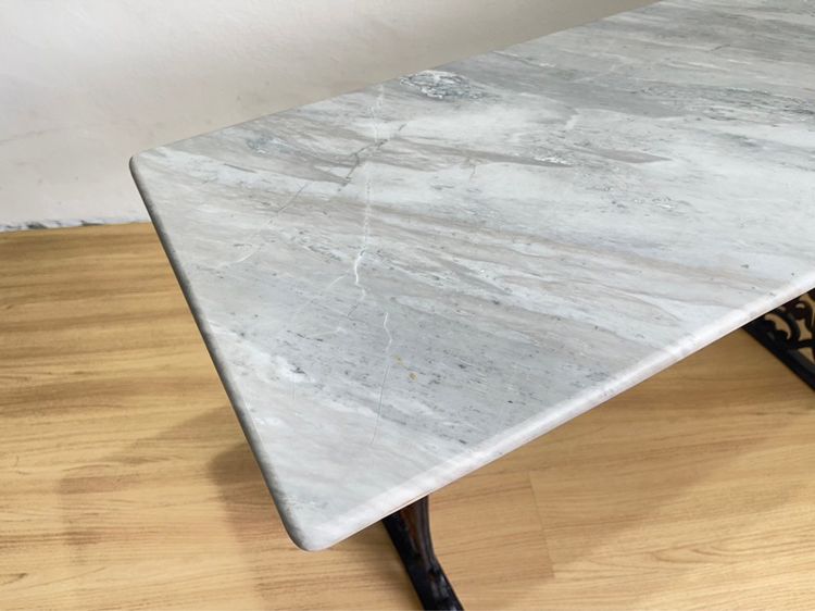 🔥Antique table โต๊ะหินอ่อนสภาพใหม่มากแข็งแรงน่าใช้ขาเป็นเหล็กแข็ง หน้าโต๊ะไม่มีรอยแตก สภาพดีลายสวยด้วยค่ะ  รูปที่ 8