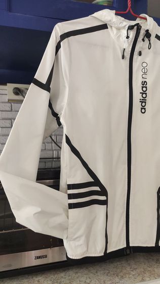 Adidasเสือแจ็คเก็ตผ้า ร่มแบรนด์ของแท้มือสอง อก40"ยาว27" ป้ายติด ไซส์M รูปที่ 5