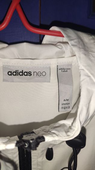 Adidasเสือแจ็คเก็ตผ้า ร่มแบรนด์ของแท้มือสอง อก40"ยาว27" ป้ายติด ไซส์M รูปที่ 3