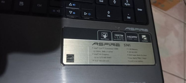 จอใหญ่ ACER notebook Aspire5741 intel Core i5-M 460 CPU 2.53 GHz. กล้องชัด ขาย 1590 บาท มีกระเป๋าให้ รูปที่ 4
