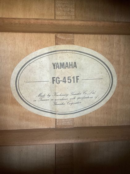 กีตาร์โปร่ง Yamaha FG-451F รุ่นนี้ Rare item ไม้เป็น All Maple Flame สี Sunburst ทรง Dreadnought ❌ไม่รวมเคส❌ รูปที่ 15