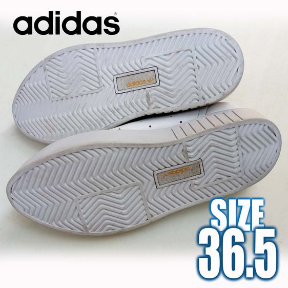รองเท้าผ้าใบหนัง Adidas สีขาว No.36.5 มือสอง สภาพใหม่ รูปที่ 6