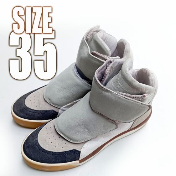 UK 2.5 | EU 35 | US 4.5 ขาว รองเท้าผ้าใบหุ้มข้อ หนัง PUMA  No.35.5 มือสอง