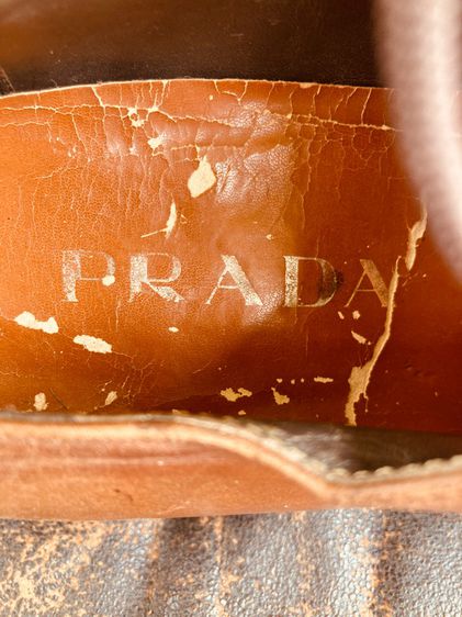 Prada รองเท้าหนังแท้ผูกเชือก รูปที่ 7