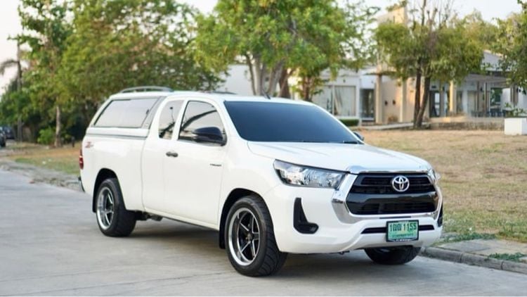 Toyota Hilux Revo 2021 Pickup ดีเซล ไม่ติดแก๊ส เกียร์อัตโนมัติ ขาว