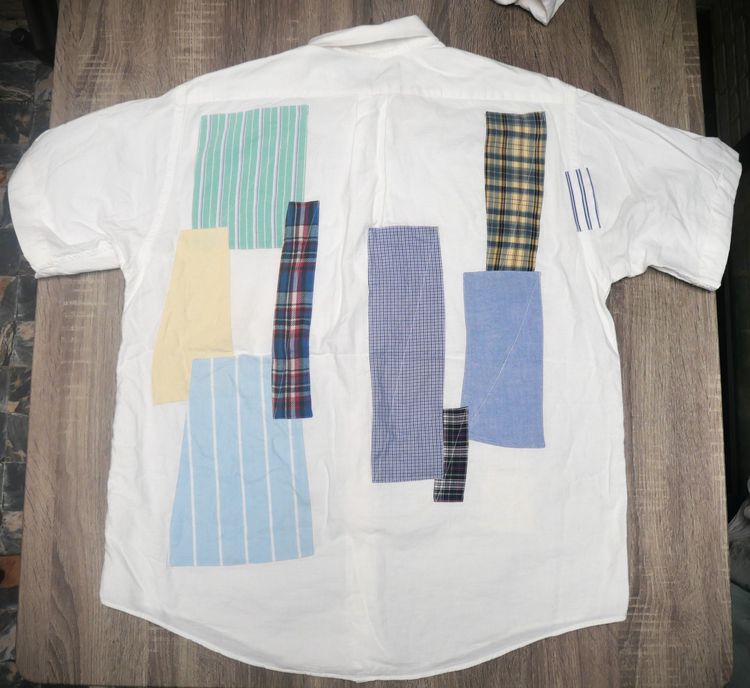 Polo Ralph Lauren Cotton Patchwork Oxford Shirt  รูปที่ 7