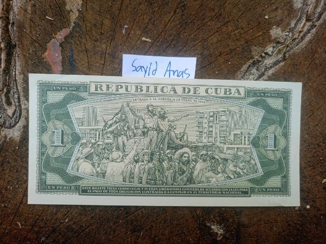 🔥🔥🔥 เปิดขาย ธนบัตร ตัวอย่าง ( SPECIMEN ) ประเทศ CUBA ปี 1969 สกุลเงิน UN PESO  ไม่ผ่านการใช้งาน เดิมๆ🔥🔥🔥  