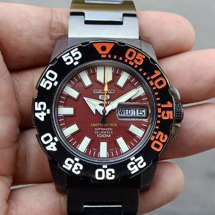 Seiko Mini Monster Burgundy SNZH49 Limited Edition 