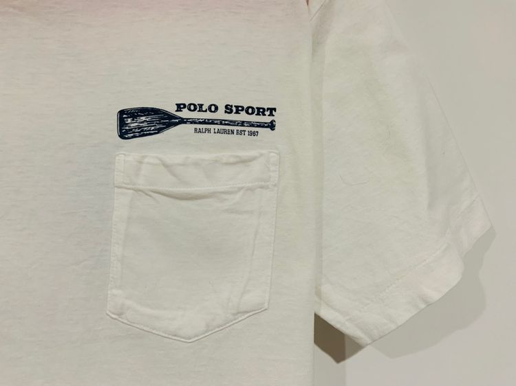 เสื้อยืด POLO SPORT RALPH LAUREN made in USA แท้ 💯 size M ขนาด อก 21 ยาว 27 นิ้ว สภาพดีมาก สีขาวจั๊ว ผ้านิ่มหายากน่าสะสมครับ รูปที่ 6