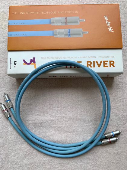 ขายสายสัญญาณไฮเอนด์เสียงดี พิมพ์นิยม Van Den Hul the river RCA interconnect Germany 🇩🇪 ความยาว 1 เมตร ส่งฟรี รูปที่ 4