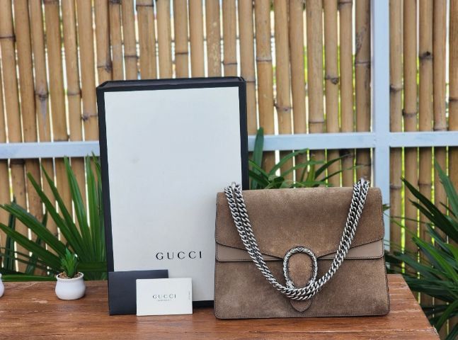อื่นๆ อื่นๆ หญิง น้ำตาล Gucci dionysus sued bag size medium 