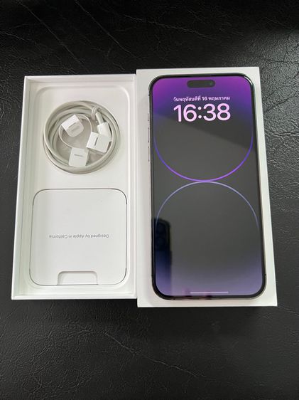 iphone 14 promax  สีม่วง purple 128 g เครื่องศูนย์ สวย ยังอยู่ในประกัน รูปที่ 2