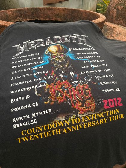 เสื้อวง Megadeth หลังทัวร์ปี 2012's รูปที่ 6